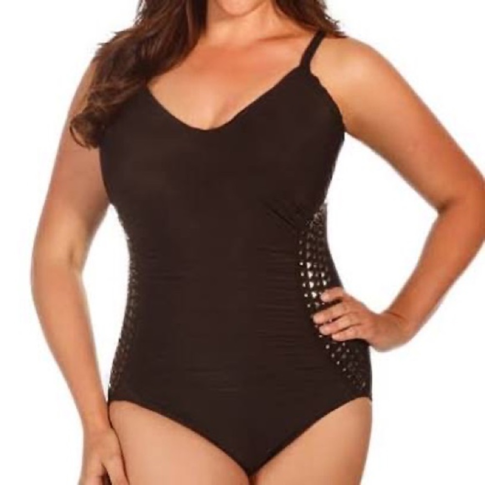 Magicsuit Studmuffin Lauren swimsuit in turquoise green